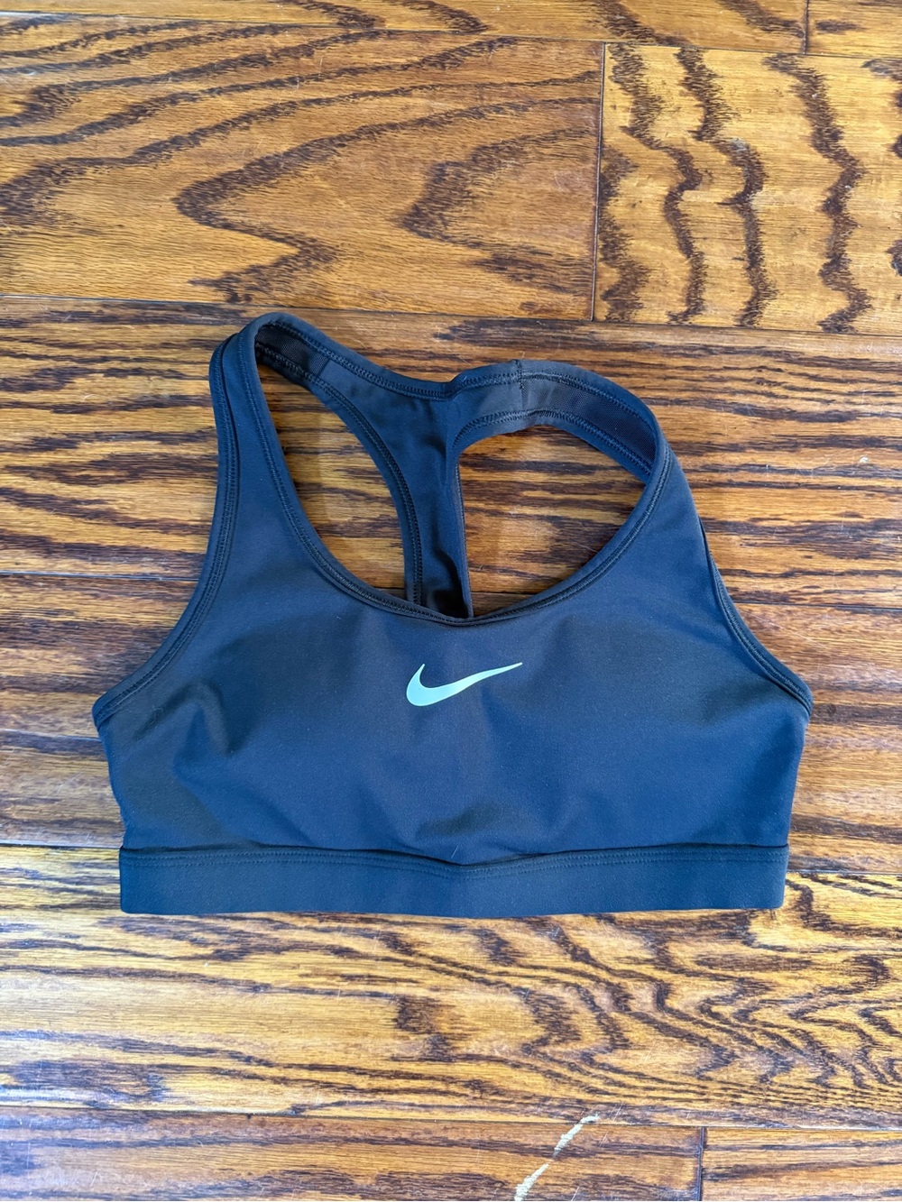 Nike Dri-Fit Black Racerback Sports Bra with Swoosh Logo Size XS